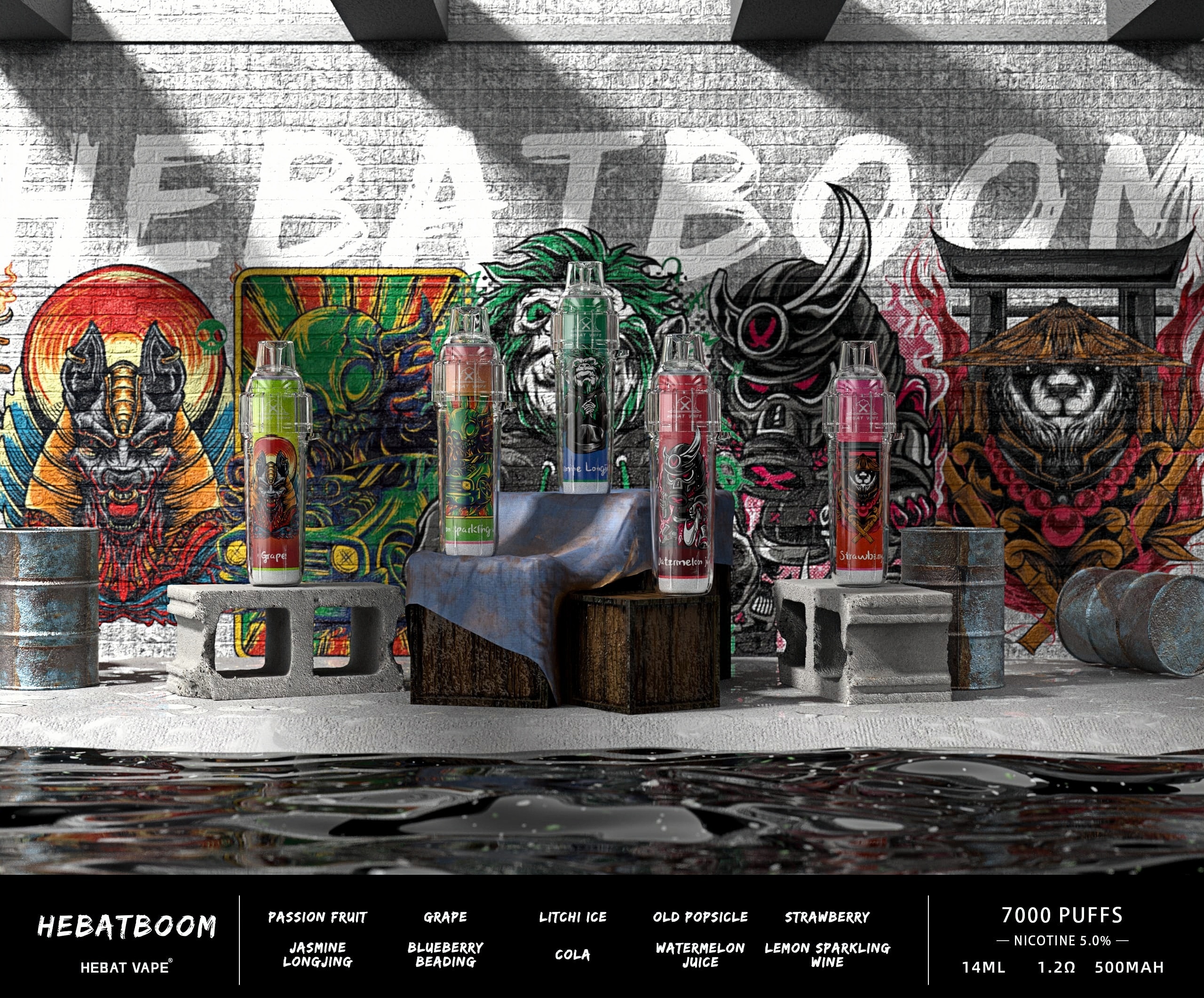 Hebat 喜貝 7000 Puffs 一次性電子煙