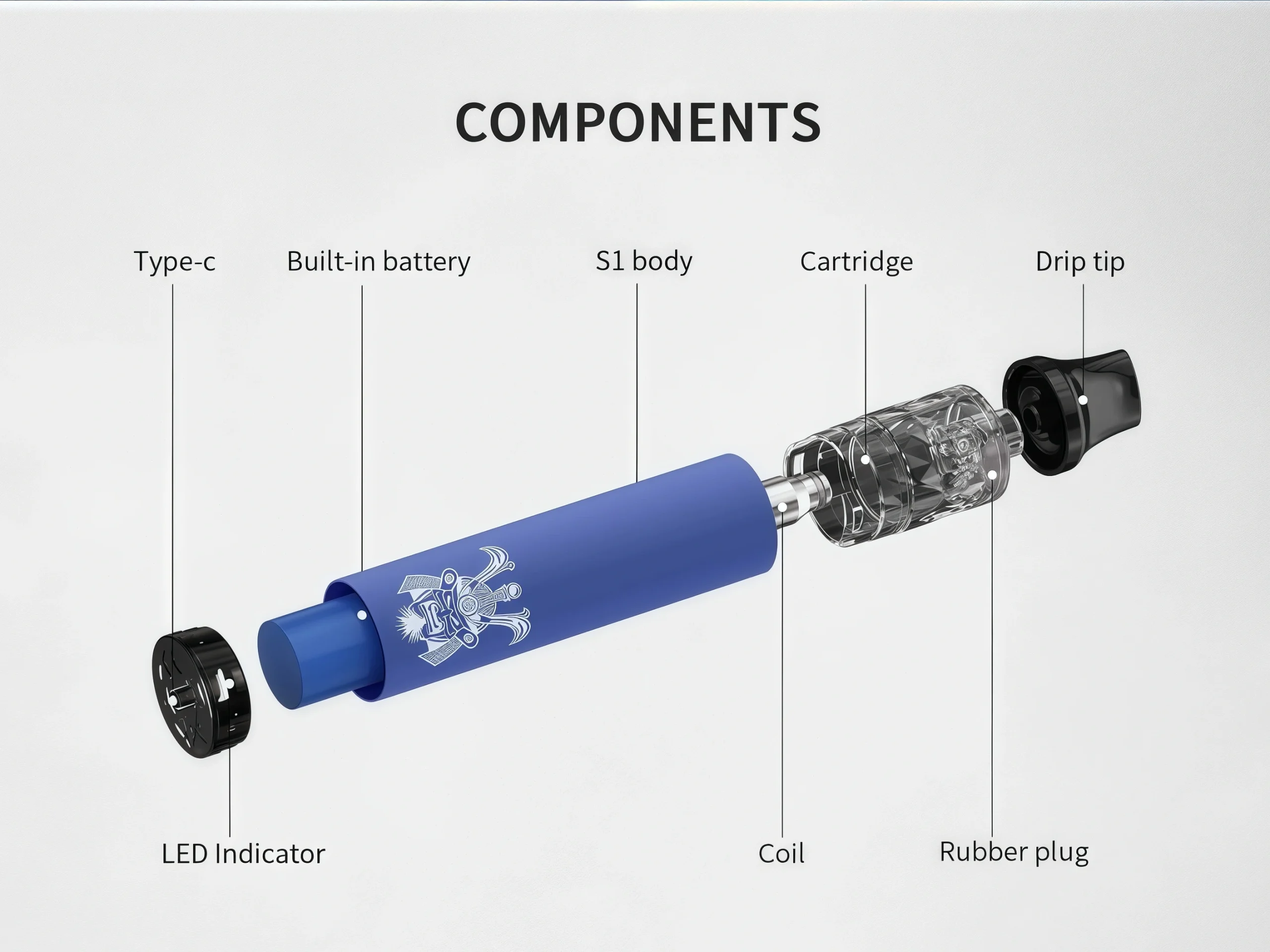 SAMURAI S1 BARS 將軍 可注油一次性小煙主機