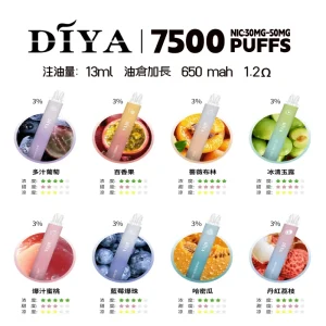 diya 叮啞 7500口一次性電子煙