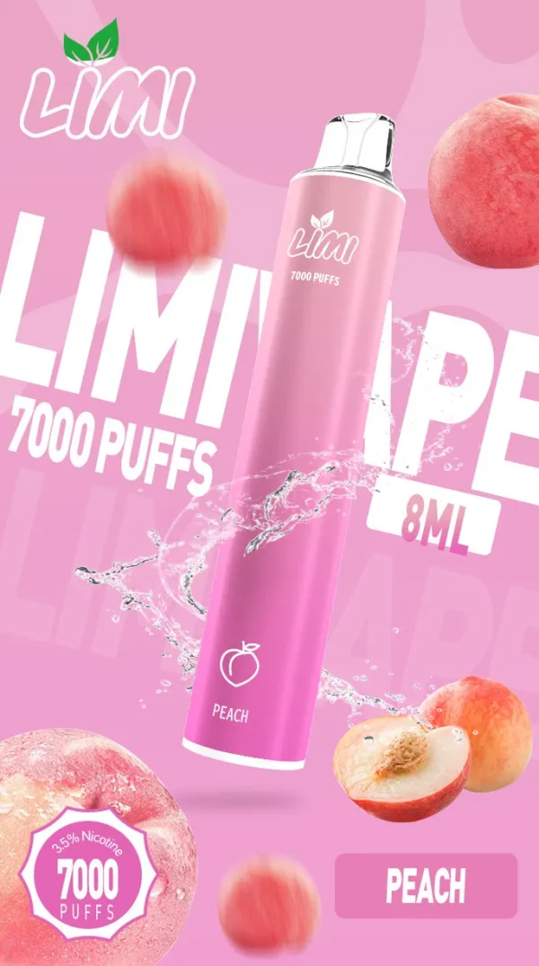 霧森坊 LIMI 7000 PUFFS 一次性拋棄式 冰心蜜桃 600x1075