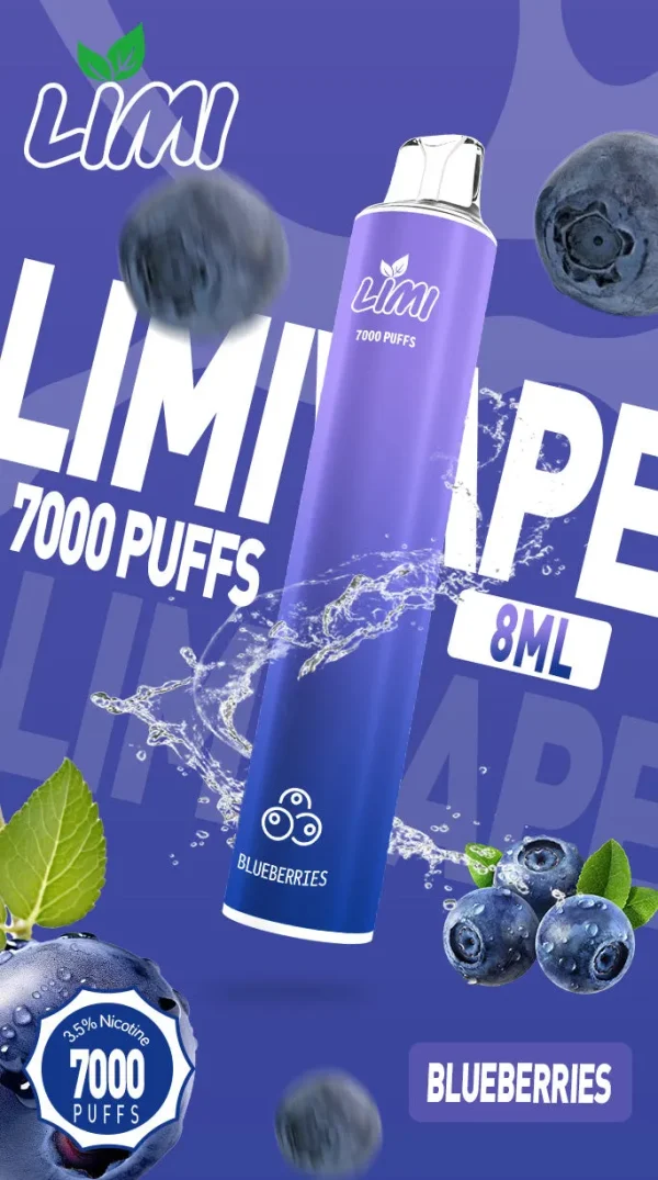 霧森坊 LIMI 7000 PUFFS 一次性拋棄式 凍感藍莓 600x1075
