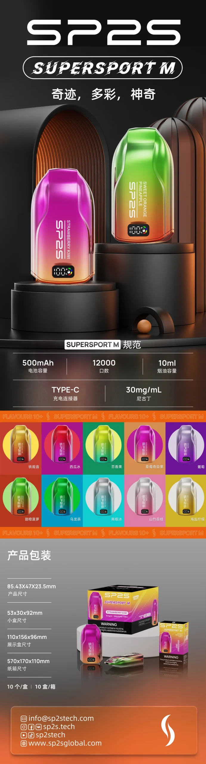 sp2s 12000口拋棄式電子菸 霧森坊